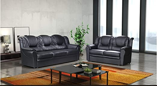 3 2 Seater Sofa Set Living Room Suite Faux Leather