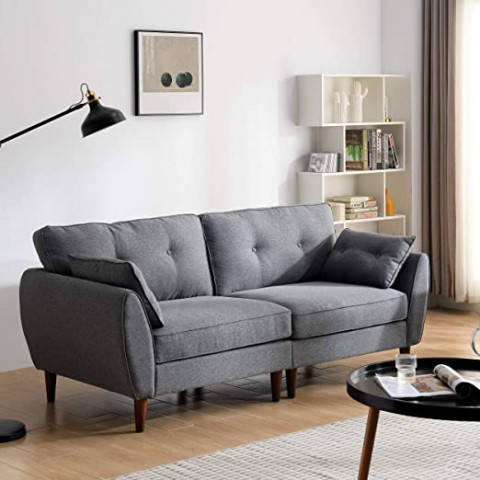 Cherry Tree Furniture Brooks Fabric Sofa (Grey, 3-