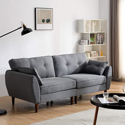 Cherry Tree Furniture Brooks Fabric Sofa (Grey, 3-