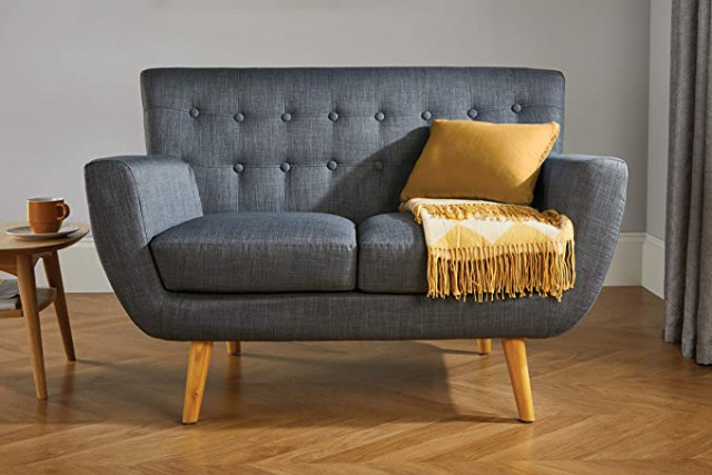 Birlea Loft 2-Seater Sofa - Fabric, Grey