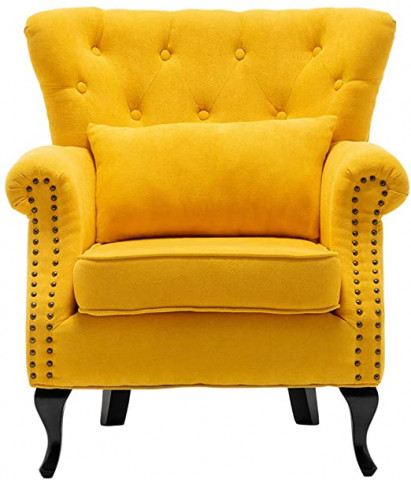 Warmiehomy Modern Chenille Fabric Armchair Upholst