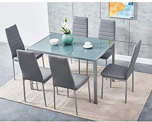 Panana Modern Gorgeous Glass Dinning Table With 4 