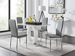 Furniturebox UK Giovani Grey/White Modern Stylish 