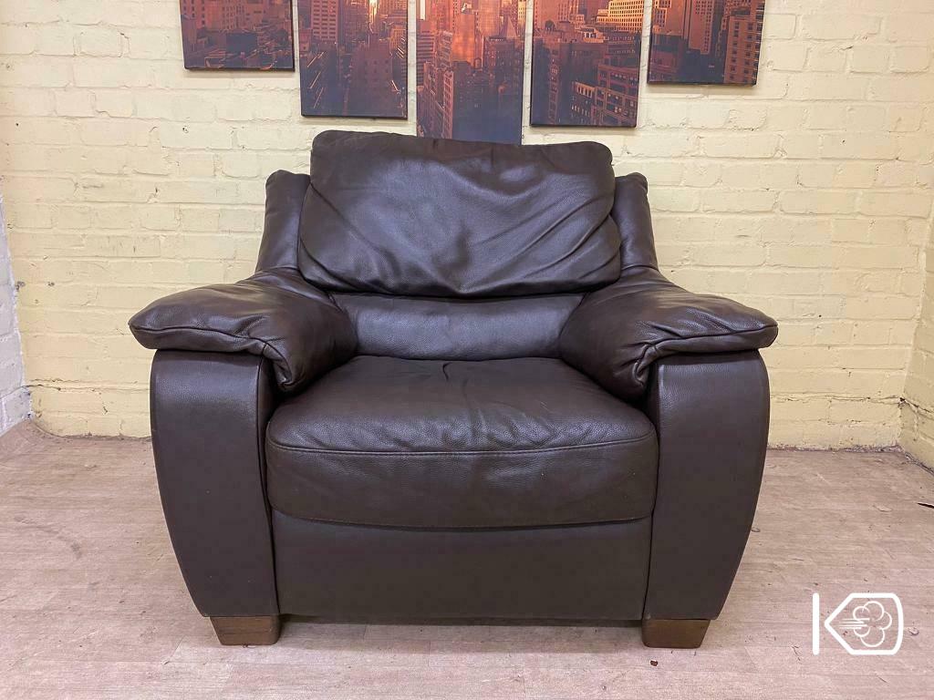Italsofa Brown Leather Armchair