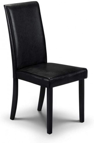 Julian Bowen Hudson Set of 2 Dining Chairs, Black
