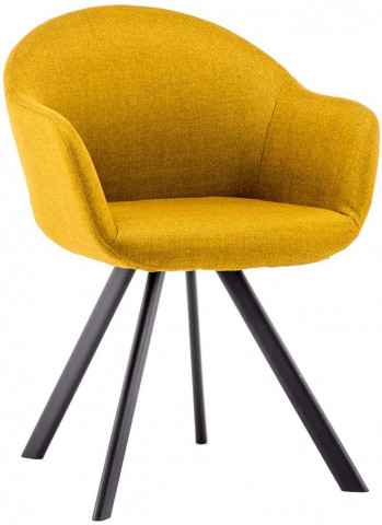 Amazon Brand - Movian Point - Dining Chair, Yellow