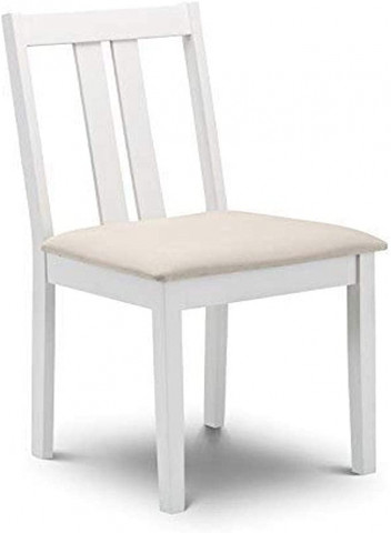 Julian Bowen Rufford Set of 2 Dining Chairs, Ivory
