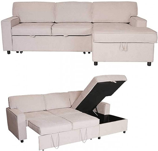RJMOLU Convertible Sofa Couch Sleeper Corner Sofa 