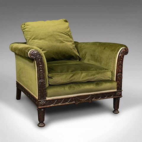 Antique Lounge Arm Chair, English, Club Seat, Armc