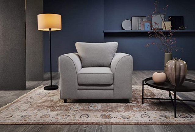 Abakus Direct Darcy Sofas in Light Grey Linen Fabr