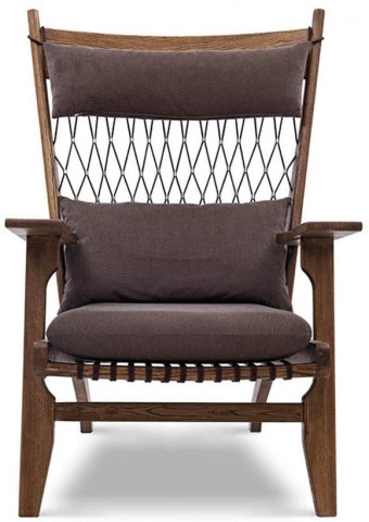 Sofa Chair Handmade Hemp Rope Accent Arm Chair Wit