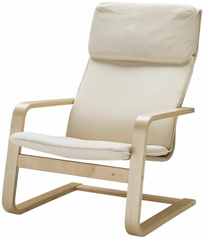 2 x IKEA fur armchair, natural Holmby - 500.784.64