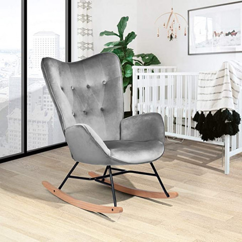 FURNITURE-R France Rocking Chair,Lounge Chair Comf