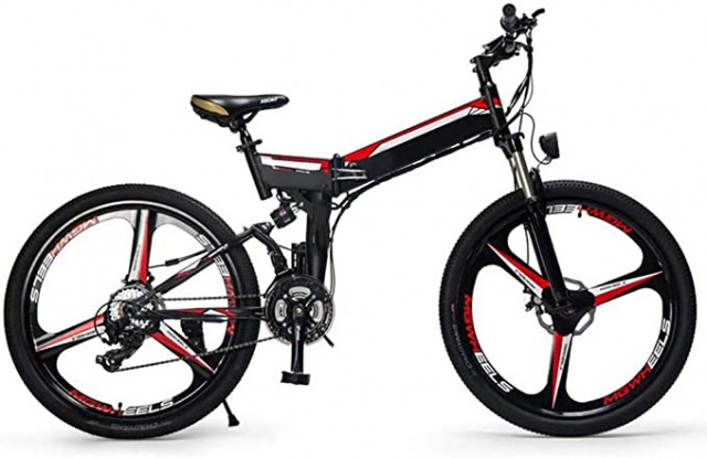 D&XQX Folding E-Bike, 26 Inch Electric Mountai