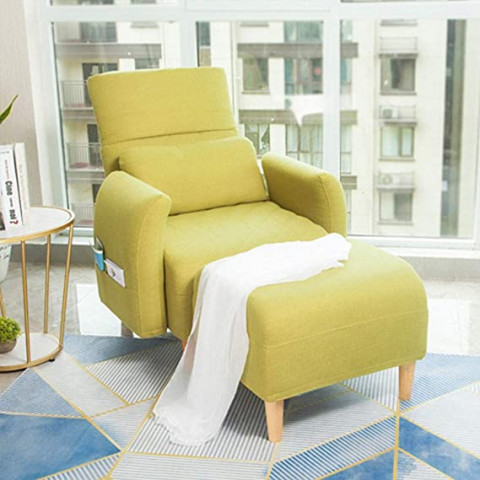 ZDAMN Single sofa Linen Lounge Armchair Set Lazy S