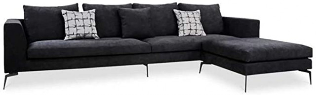 Casa Padrino luxury velvet corner sofa black 320 x