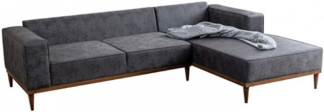 Casa Padrino luxury corner sofa gray/brown 265 x 1
