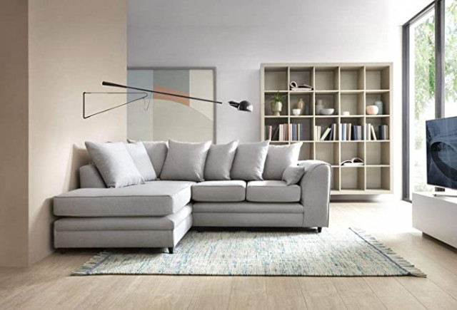 Abakus Direct Darcy Corner Sofa Left in Grey