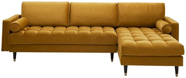 Casa Padrino velvet corner sofa 260 x 155 x H. 85 