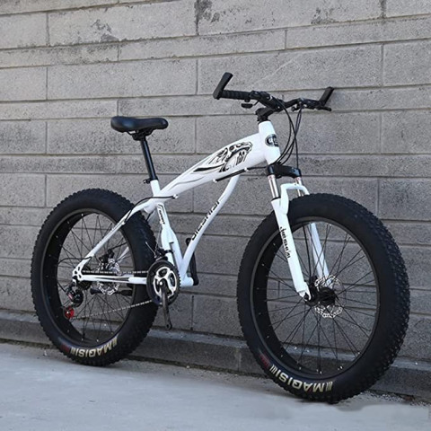 PBTRM Fat Tire Mountain Mens Bike 21/24/27 Speed, 