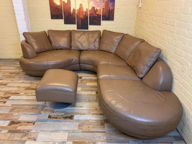 Caramel Delight Leather Corner Sofa
