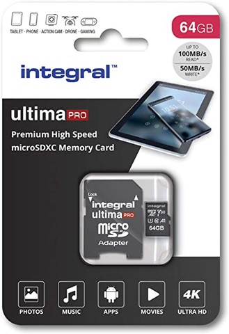 64GB Micro SD Card 4K Ultra-HD Video