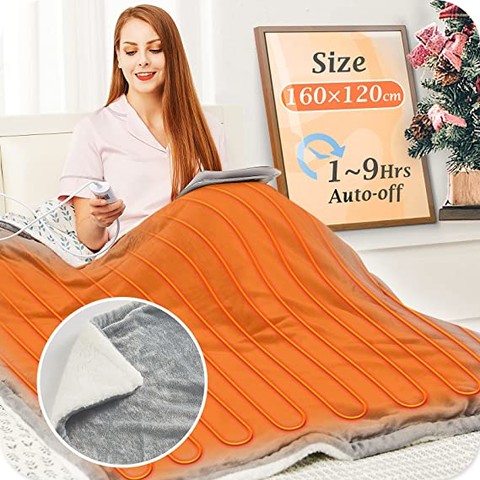 Mia&Coco Electric Heated Blanket Throw Flannel