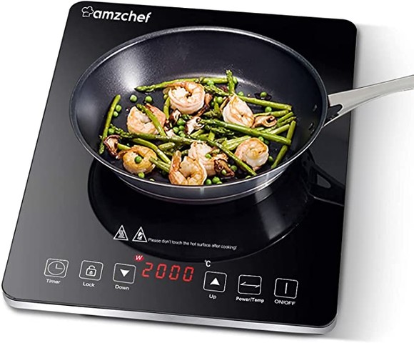 AMZCHEF Single Induction Cooker, Ultra-thin Induct