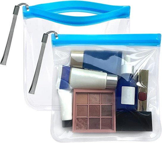 2PCS Clear Travel Toiletry Bags