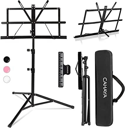 CAHAYA Sheet Music Stand Metal Portable with Carry