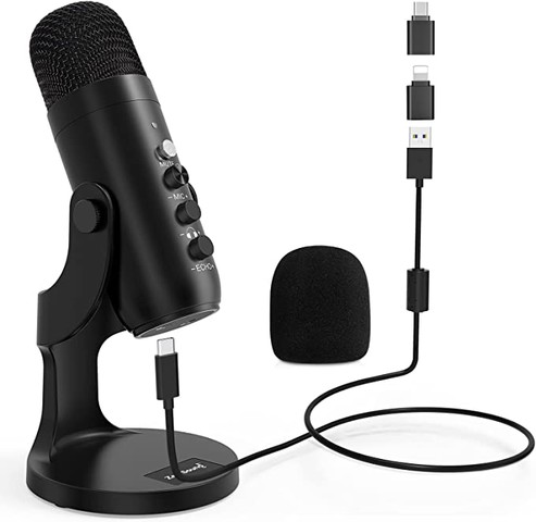 USB Microphone,ZealSound Condenser Microphone PC, 