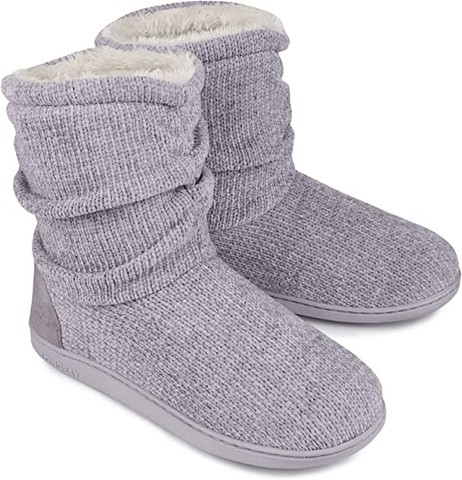 LongBay Ladies' Chenille Knit Warm Boots Slippers