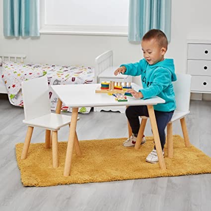 Liberty House Toys Kids White and Pinewood Table