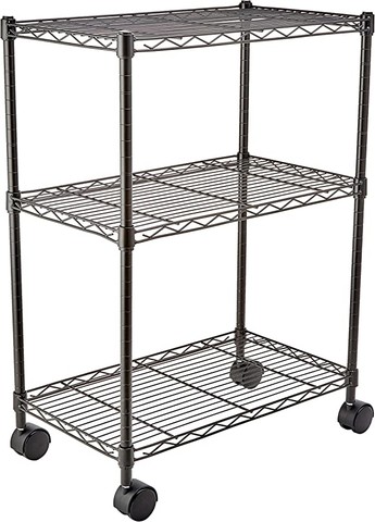 Amazon Basics 3-Shelf Storage Unit on Wheels