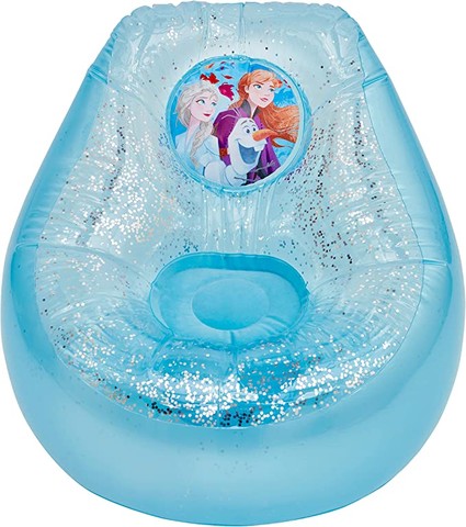Frozen Disney Inflatable Glitter Chill Chair, Blue