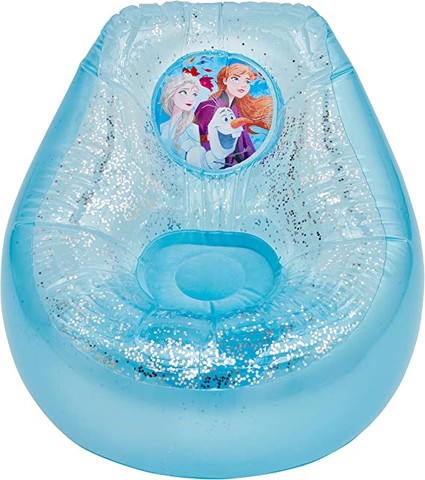 Frozen Disney Inflatable Glitter Chill Chair, Blue