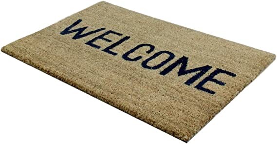 JVL Heavy Duty Welcome PVC Backed Coir Entrance Do