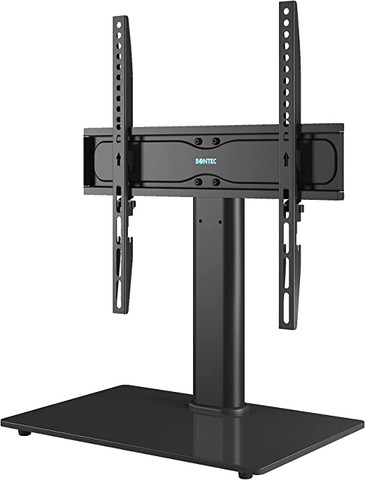 BONTEC Universal Table Top Pedestal TV Stand with 