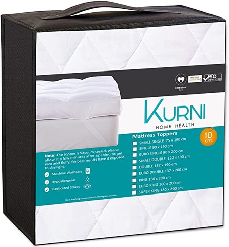 Kurni ® Mattress Topper Double Bed 4 Inch Thic