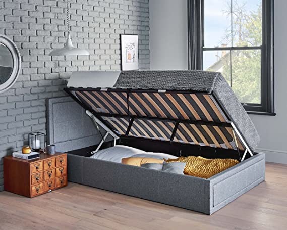 Home Treats Side Lift Up Bed Upholstered Double