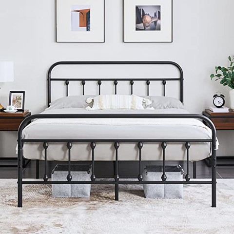 Yaheetech 4ft6 Double Bed Frame Vintage Iron Platf