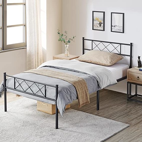 Yaheetech 3ft Single Bed, Metal Bed Frame