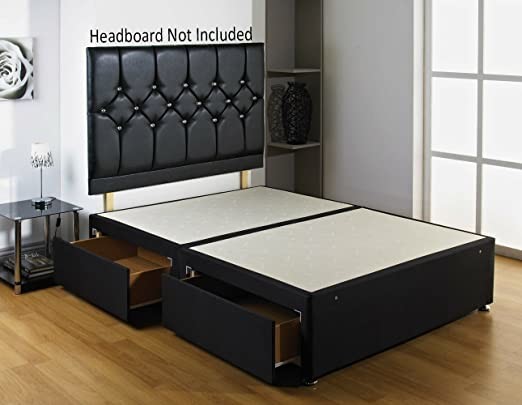 Double Diamond Divan Bed Base Comes with 2 Drawers