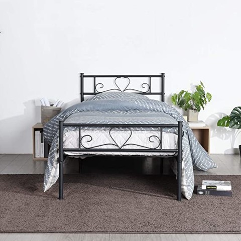 H.J WeDoo Metal Single Bed 3ft Bed Frame