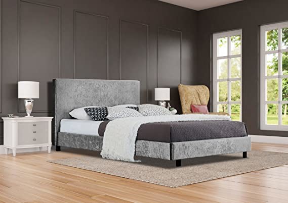 Comfy Living 4ft6 Double Crushed Velvet Bed Frame 