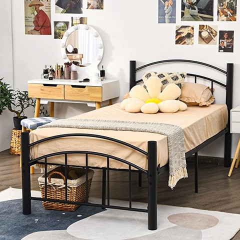COSTWAY Single/Double Metal Bed Frame