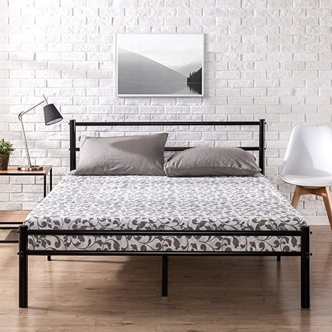 ZINUS 27.94 cm Black Metal Platform Bed Frame with