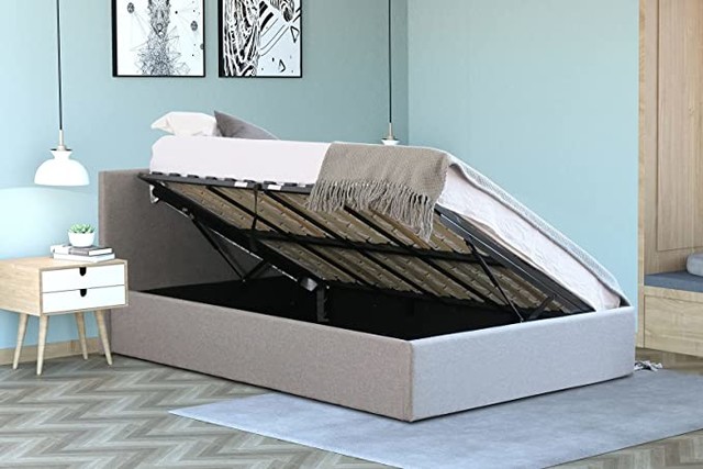Side Lift Ottoman Bed King Size Bed Frame With Und