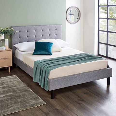 Double Bed Frame Grey 4ft6 | Double Bed With Headb