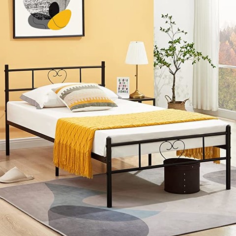 Aingoo Single Bed Frame Solid 3ft Metal Beds with 